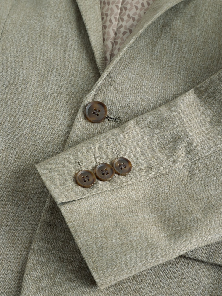 Verde kaki - Linen Blend Suit Jacket (3-16yrs) - Imaginea 8 din 8