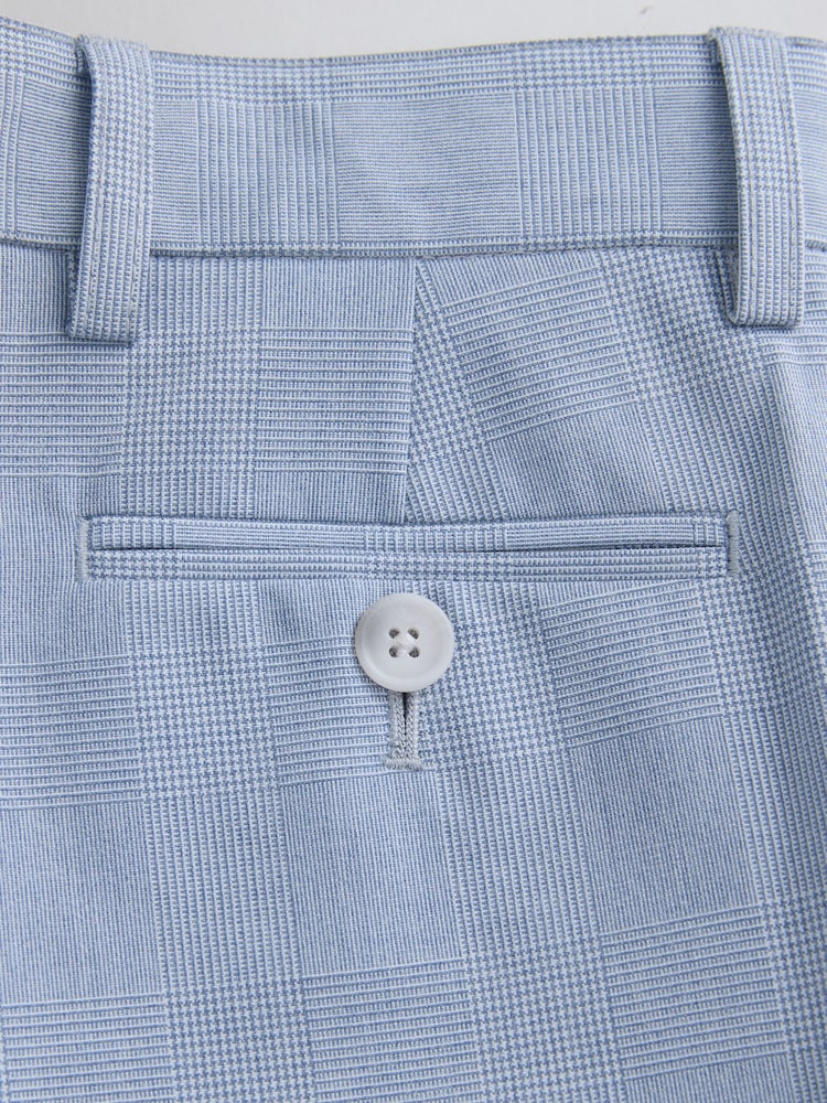 Light Blue Check Suit Trousers (3-16yrs) - Image 4 of 4 Light Blue Check Suit Trousers (3-16yrs) - Image 4 of 4