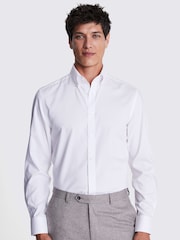 MOSS White Tailored Fit Button Down Oxford Shirt - Image 1 of 1