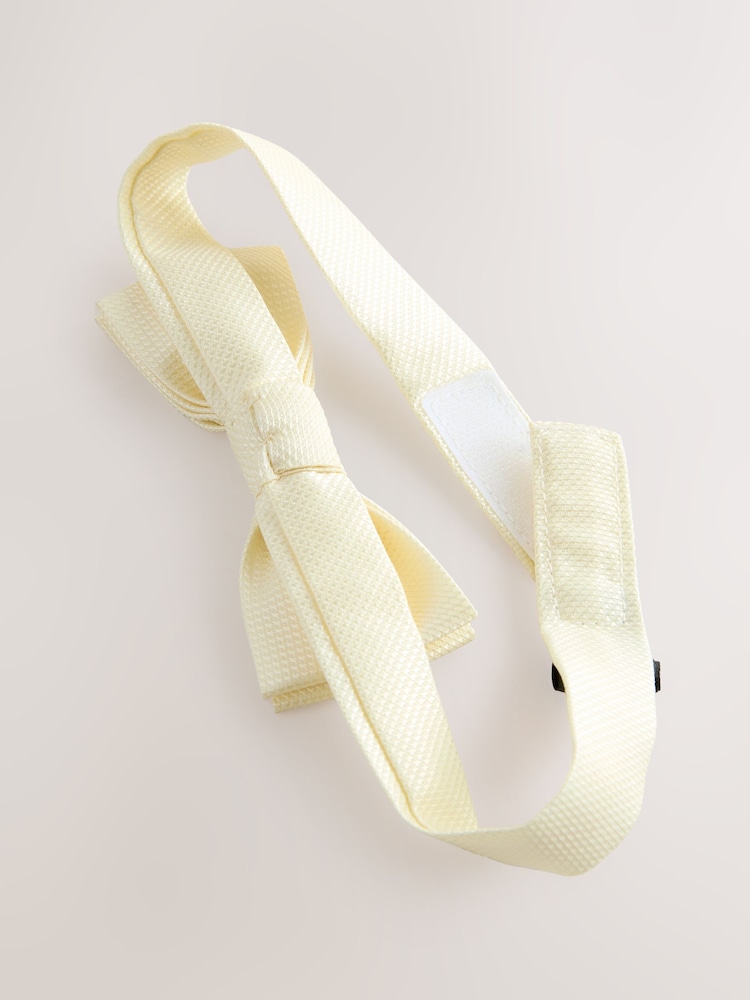 أصفر زبدة - ربطة عنق فيونكة (3-16 سنة) - صورة 2 من 2 أصفر زبدة - ربطة عنق فيونكة (3-16 سنة) - صورة 2 من 2