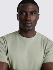 MOSS Sage Green Crew Neck T-Shirt - Image 3 of 6