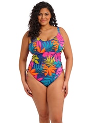 Elomi Blue Porto Rafti Non Wired Swimsuit - Image 4 of 5
