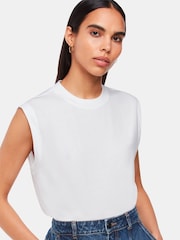 Whistles White Edie Sleeveless Vest - Image 3 of 5