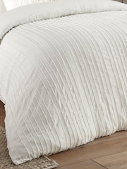 Duvet Day White Harrison Stripe Tufted Soft Touch Duvet Set - Image 3 of 3