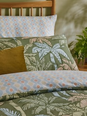 Duvet Day Palm Green Kentia Printed Soft Touch Duvet Set - Image 2 of 3