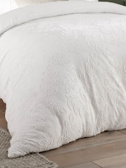 Duvet Day White Seville Leaf Tufted Soft Touch Duvet Set - Image 3 of 3