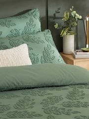 Duvet Day Green Seville Leaf Tufted Soft Touch Duvet Set - Image 2 of 3