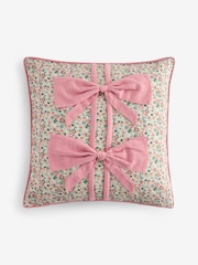 Cath Kidston Pink Ditsy Bows Cotton Cushion - Image 5 of 6