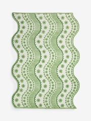 Cath Kidston Green Spitalfields Wiggle Wool Tufted Rug - Image 5 of 5