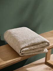 Nina Campbell Natural Floral Jacquard Throw - Image 2 of 4