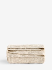 Nina Campbell Natural Floral Jacquard Throw - Image 6 of 6