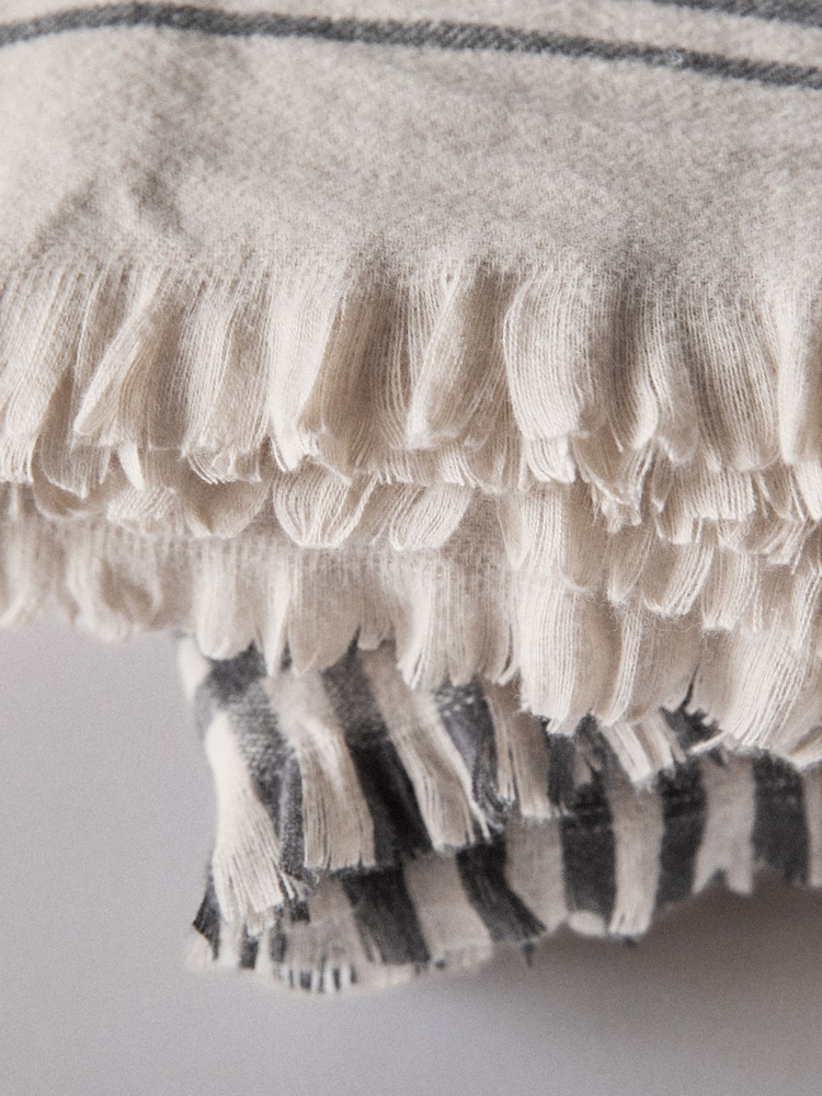 The Set 2 Pack Black/Natural Gingham Cosy Throws - Image 4 of 4 The Set 2 Pack Black/Natural Gingham Cosy Throws - Image 4 of 4