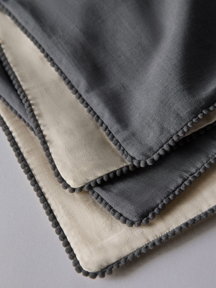 The Set 4 Pack Black/Natural Printed Cotton Cushion Covers - Image 5 of 5 The Set 4 Pack Black/Natural Printed Cotton Cushion Covers - Image 5 of 5