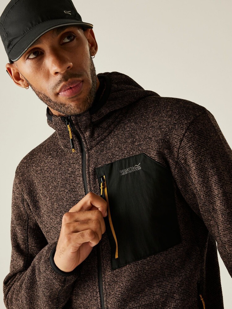 Regatta Brown Hooded Newhill Fleece - Image 1 of 7