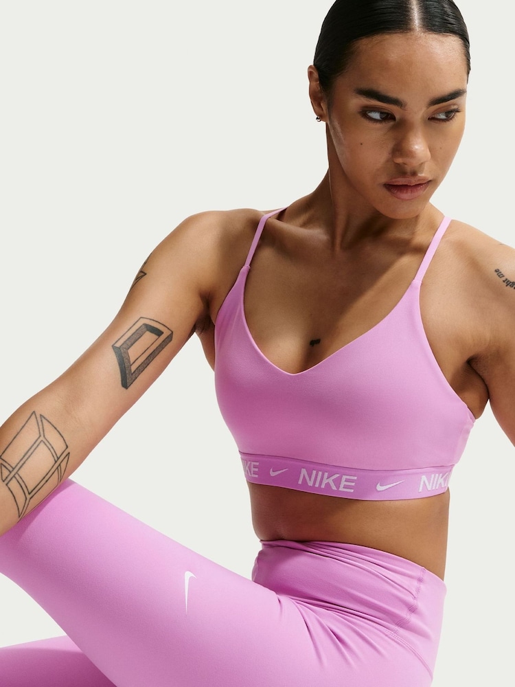 Nike Magenta Pink Indy Light Support Padded Adjustable Sports Bra - Image 5 of 5 Nike Magenta Pink Indy Light Support Padded Adjustable Sports Bra - Image 5 of 5