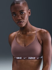 Nike Tattoo Brown Indy Light Support Padded Adjustable Sports Bra - Image 3 of 5