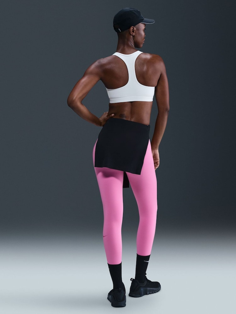 Nike White Swoosh Medium Support Non-Padded Sports Bra - Image 2 of 5