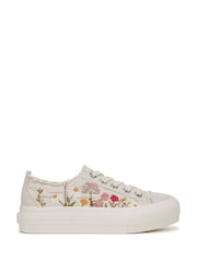 Blowfish Malibu Regular Fit Cream Sadie Sun Lace-Up Trainers - Image 1 of 7