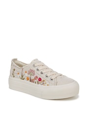 Blowfish Malibu Regular Fit Cream Sadie Sun Lace-Up Trainers - Image 3 of 7