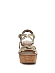 Blowfish Malibu Regular Fit Gold Aurora Wedge Sandals - Image 4 of 7