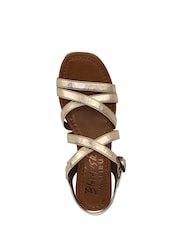 Blowfish Malibu Regular Fit Gold Aurora Wedge Sandals - Image 6 of 7