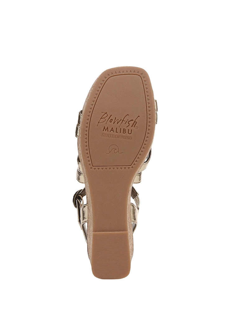 Blowfish Malibu Regular Fit Gold Aurora Wedge Sandals - Image 7 of 7