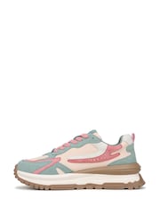 Blowfish Malibu Regular Fit Green Leo Lace-Up Trainers - Image 2 of 7