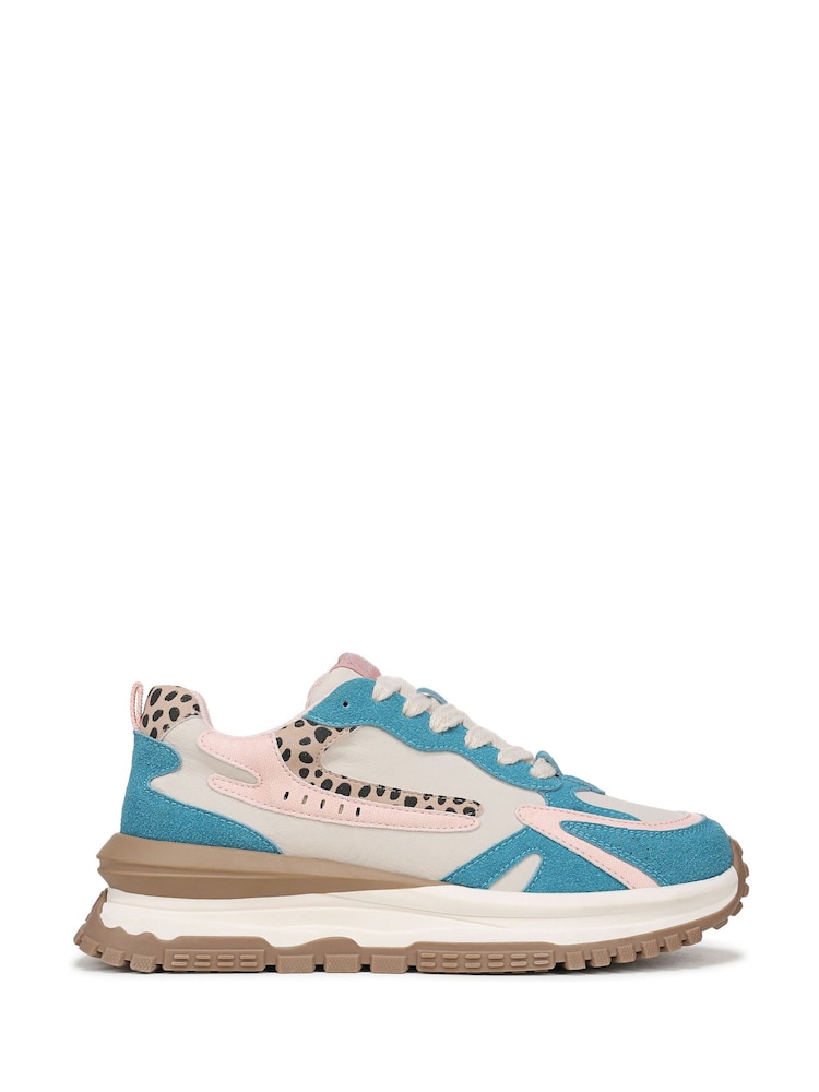 Blau - Blowfish Malibu Regular Fit Green Leo Lace-Up Trainers - Bild 1 von 7