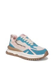 Blau - Blowfish Malibu Regular Fit Green Leo Lace-Up Trainers - Bild 3 von 7