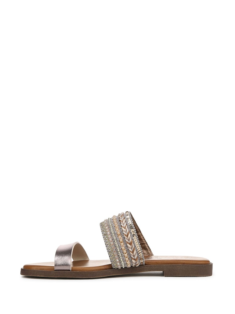 Blowfish Malibu Regular Fit Metallic Curtis Slides - Image 2 of 7