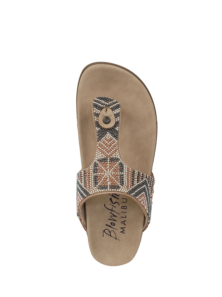 Blowfish Malibu Regular Fit Orange Lyric Toe Post Sandals - Image 6 of 7
