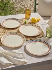 Set of 4 Natural Vacation Picnic Dinner Plates - Image 2 of 5