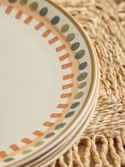 Set of 4 Natural Vacation Picnic Dinner Plates - Image 3 of 5