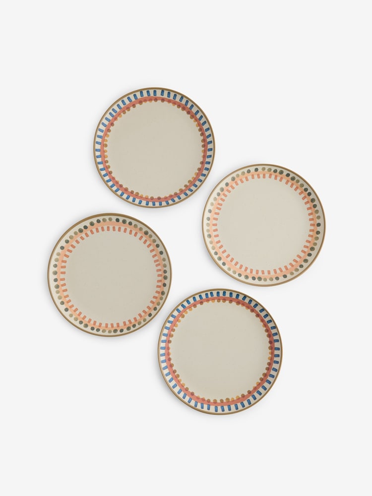 Set of 4 Natural Vacation Picnic Dinner Plates - Image 5 of 5