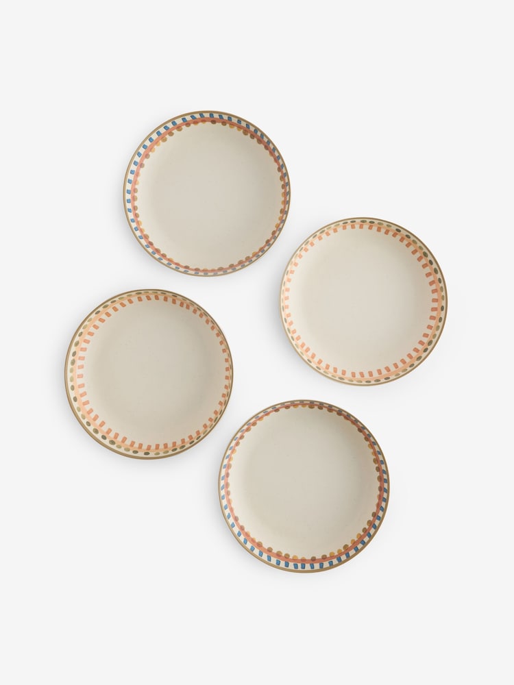 Set of 4 Natural Vacation Picnic Pasta Bowls - Image 4 of 4