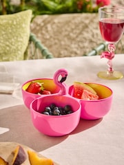Pink/Yellow Flamingo Picnic Nibble and Dip Bowls - Image 1 of 4