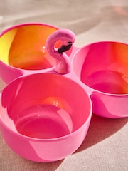 Pink/Yellow Flamingo Picnic Nibble and Dip Bowls - Image 3 of 4