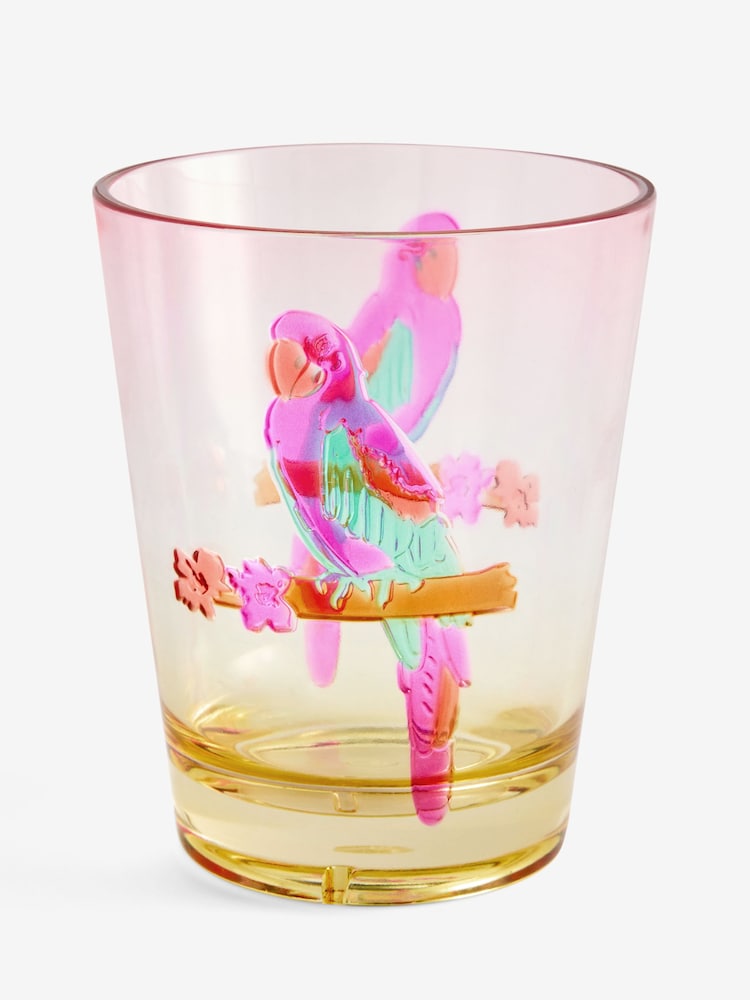 Set of 4 Multi Parrot Picnic Acrylic Tumblers - Image 3 of 3
