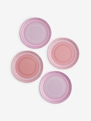Set of 4 Pink Bold Tropic Picnic Dinner Plates - Image 5 of 5