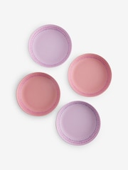 Set of 4 Pink Bold Tropic Picnic Pasta Bowls - Image 4 of 4