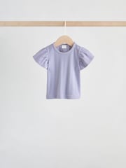 Purple Floral Short Sleeve Top and Shorts Baby Set 6 Piece (0mths-2yrs) - Image 2 of 15