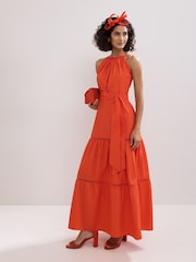 Phase Eight Orange Nolia Cotton Dress - Image 1 of 7