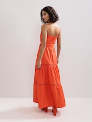 Phase Eight Orange Nolia Cotton Dress - Image 2 of 7