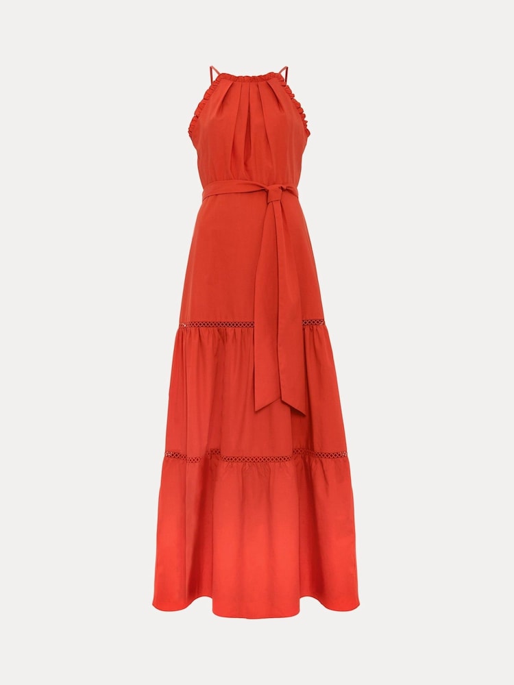 Phase Eight Orange Nolia Cotton Dress - Image 7 of 7