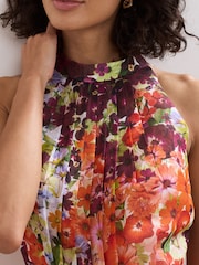 Phase Eight Orange Bethany Floral Print Dress - Image 5 of 7