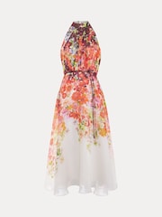 Phase Eight Orange Bethany Floral Print Dress - Image 7 of 7