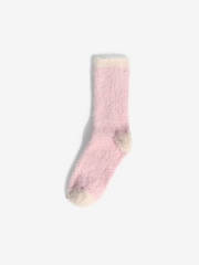 Lipsy Burgundy/Pink Super Soft Cosy Socks 3 Pack - Image 2 of 6