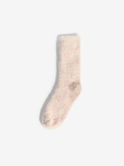 Lipsy Burgundy/Pink Super Soft Cosy Socks 3 Pack - Image 3 of 6