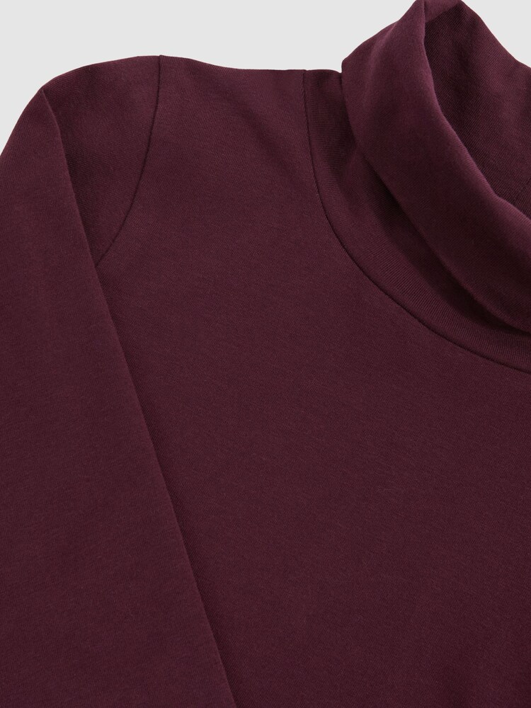 Reiss Burgundy Carey 13-14 yrs Cotton-Jersey Roll-Neck Top with Stretch - Image 5 of 5 Reiss Burgundy Carey 13-14 yrs Cotton-Jersey Roll-Neck Top with Stretch - Image 5 of 5