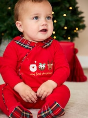 JoJo Maman Bébé Red Sleepsuit - Image 2 of 10